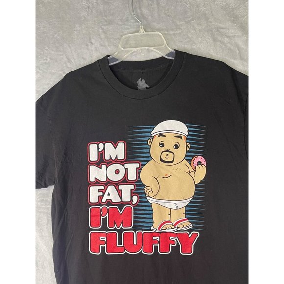 Fluffy Mens shirt Large Gabriel Iglesias " I'm not fat I'm Fluffy" - Picture 4 of 8